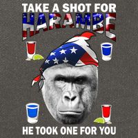 Take A Shot For Harambe Cotton Canvas Backpack