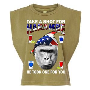 Take A Shot For Harambe Garment-Dyed Women's Muscle Tee