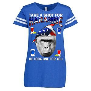 Take A Shot For Harambe Enza Ladies Jersey Football T-Shirt