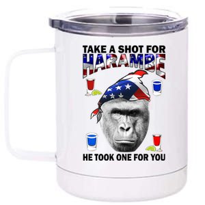 Take A Shot For Harambe 12 oz Stainless Steel Tumbler Cup