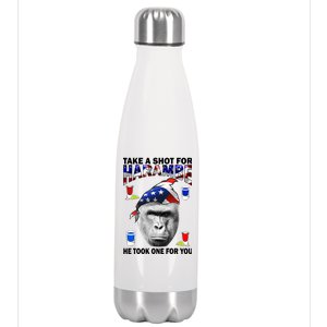 Take A Shot For Harambe Stainless Steel Insulated Water Bottle