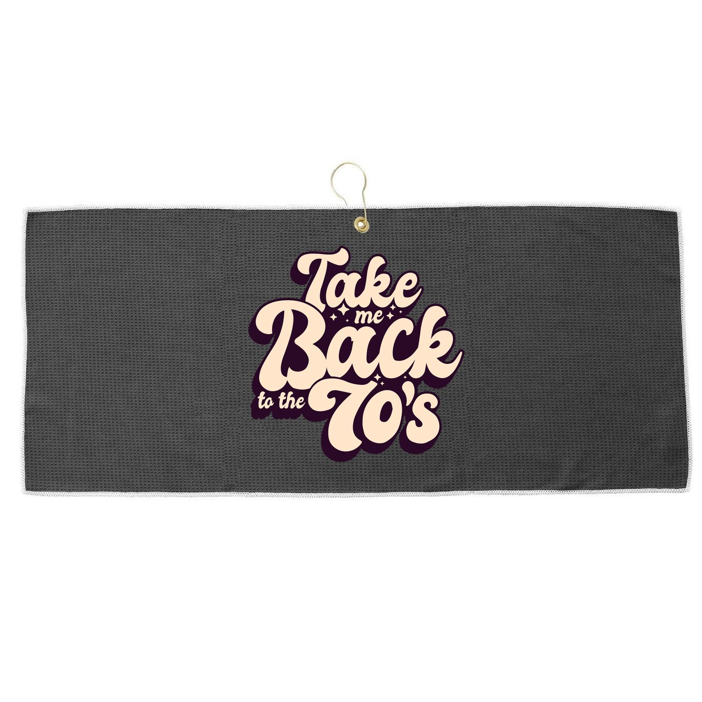 Take Me Back To The 70s Large Microfiber Waffle Golf Towel