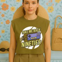 Take Me Back To The Nineties Garment-Dyed Women's Muscle Tee