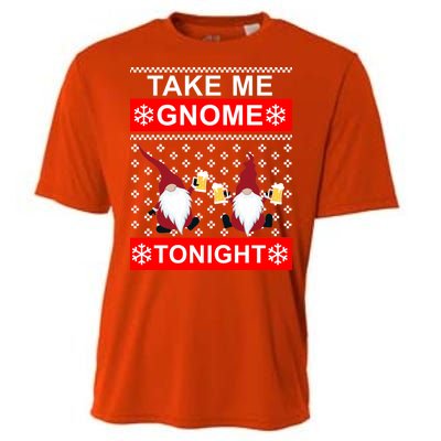 Take Me Gnome Tonight Ugly Christmas Cooling Performance Crew T-Shirt