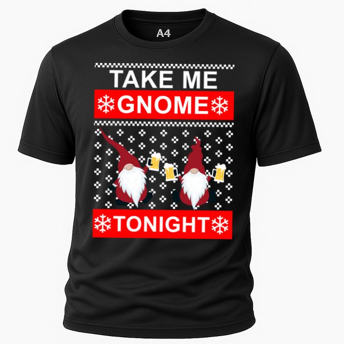 Take Me Gnome Tonight Ugly Christmas Cooling Performance Crew T-Shirt