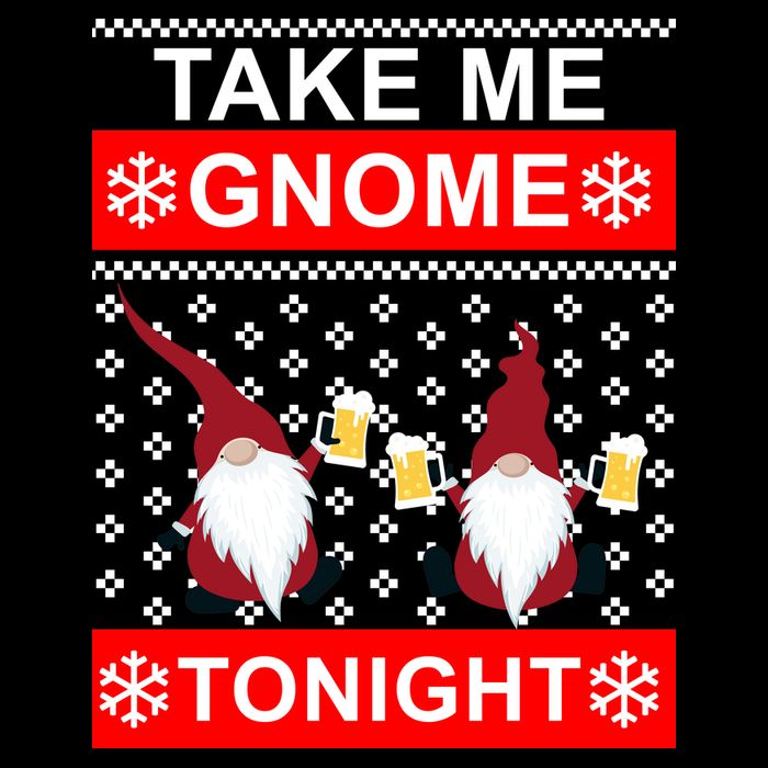 Take Me Gnome Tonight Ugly Christmas Cooling Performance Crew T-Shirt