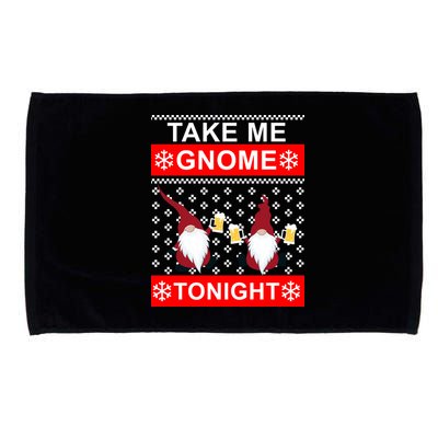 Take Me Gnome Tonight Ugly Christmas Microfiber Hand Towel