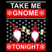 Take Me Gnome Tonight Ugly Christmas Zip Tote Bag