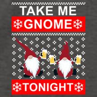 Take Me Gnome Tonight Ugly Christmas Vector Backpack