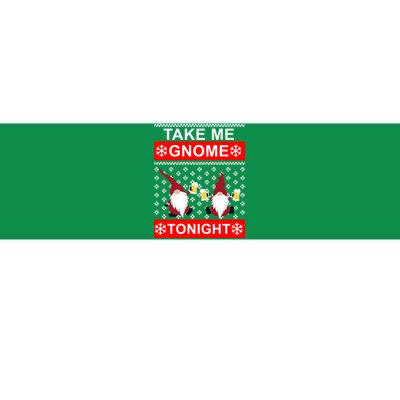 Take Me Gnome Tonight Ugly Christmas Bumper Sticker