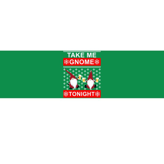 Take Me Gnome Tonight Ugly Christmas Bumper Sticker