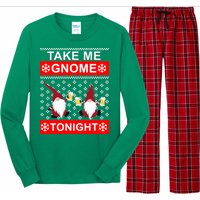 Take Me Gnome Tonight Ugly Christmas Long Sleeve Pajama Set