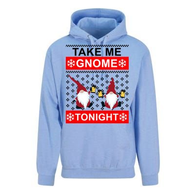 Take Me Gnome Tonight Ugly Christmas Unisex Surf Hoodie