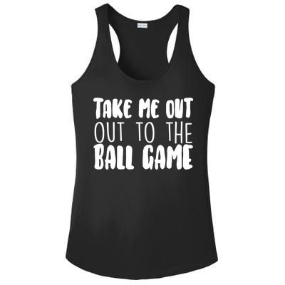 Take Me Out To The Ball Game Ladies PosiCharge Competitor Racerback Tank