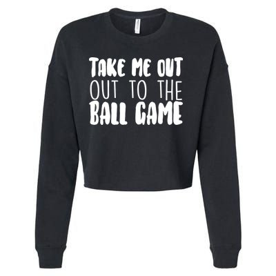 Take Me Out To The Ball Game Cropped Pullover Crew