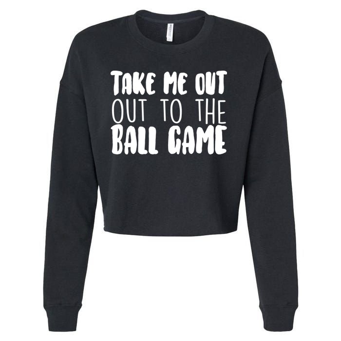 Take Me Out To The Ball Game Cropped Pullover Crew