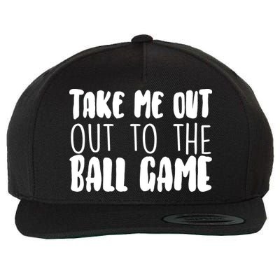 Take Me Out To The Ball Game Wool Snapback Cap