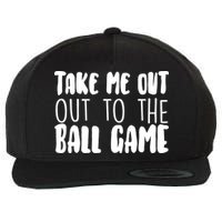 Take Me Out To The Ball Game Wool Snapback Cap