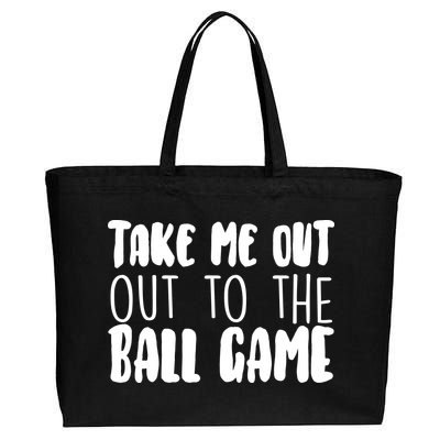 Take Me Out To The Ball Game Cotton Canvas Jumbo Tote