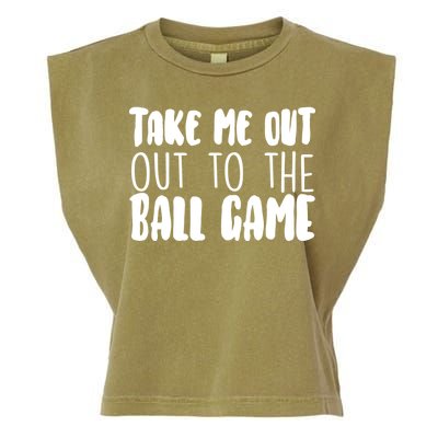 Take Me Out To The Ball Game Garment-Dyed Women's Muscle Tee