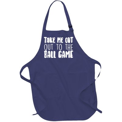 Take Me Out To The Ball Game Full-Length Apron With Pockets