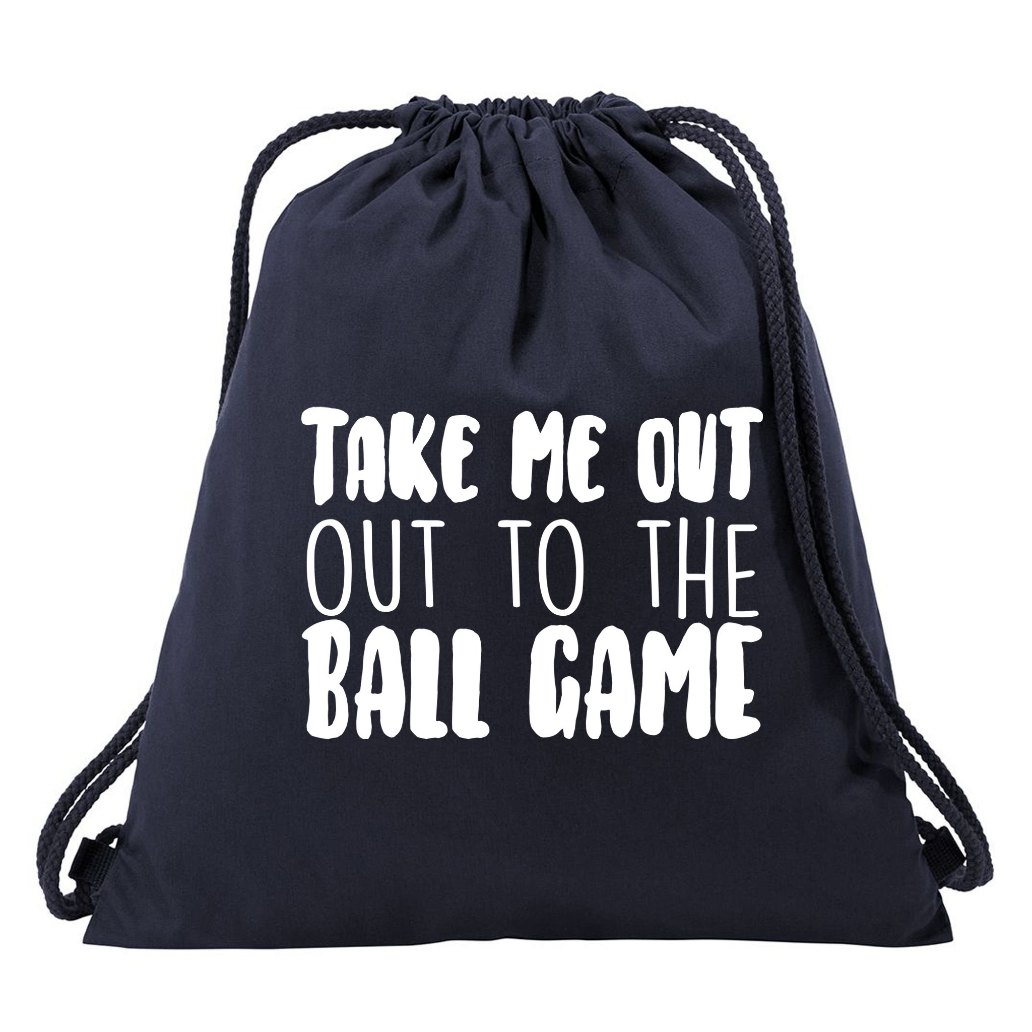 Take Me Out To The Ball Game Drawstring Bag