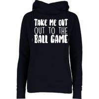 Take Me Out To The Ball Game Womens Funnel Neck Pullover Hood