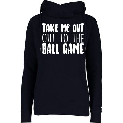 Take Me Out To The Ball Game Womens Funnel Neck Pullover Hood