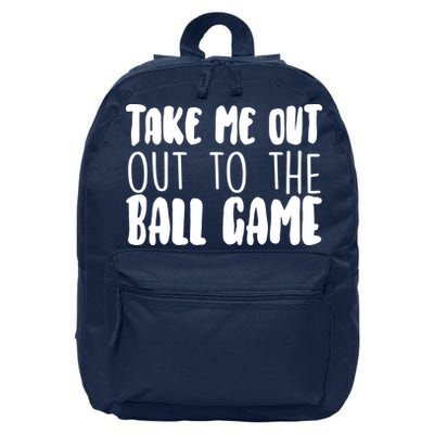 Take Me Out To The Ball Game 16 in Basic Backpack