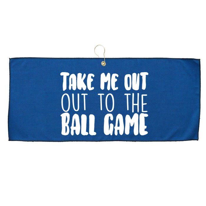 Take Me Out To The Ball Game Large Microfiber Waffle Golf Towel