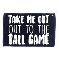 Take Me Out To The Ball Game Grommeted Golf Towel