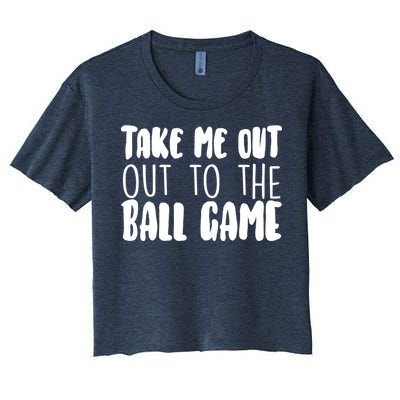 Take Me Out To The Ball Game Women's Crop Top Tee