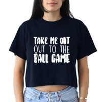 Take Me Out To The Ball Game Crop Top