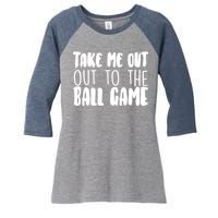 Take Me Out To The Ball Game Women's Tri-Blend 3/4-Sleeve Raglan Shirt