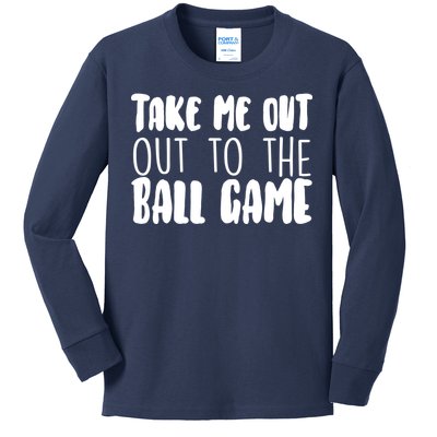 Take Me Out To The Ball Game Kids Long Sleeve Shirt