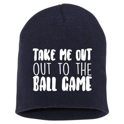 Take Me Out To The Ball Game Short Acrylic Beanie