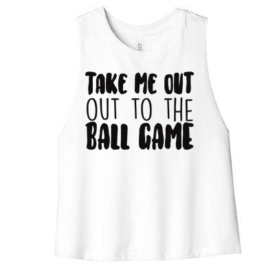 Take Me Out To The Ball Game Women's Racerback Cropped Tank