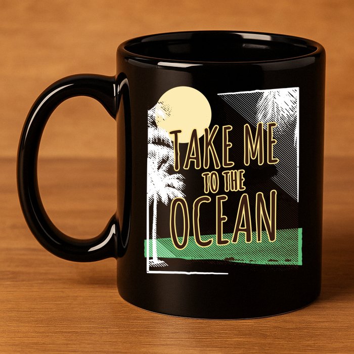 Take Me To The Ocean 11oz C Handle Ceramic Mug