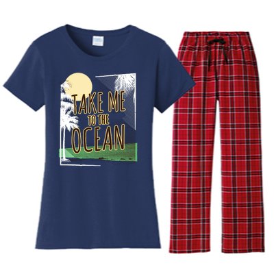 Take Me To The Ocean Women's Flannel Pajama Set