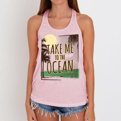 Take Me To The Ocean Women's Knotted Racerback Tank