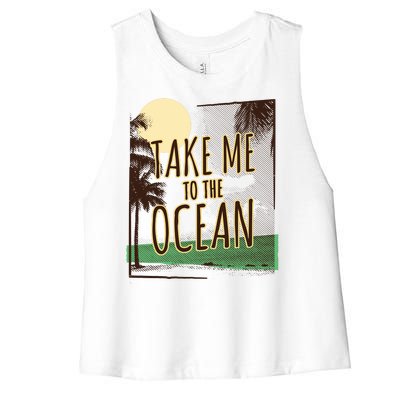 Take Me To The Ocean Women's Racerback Cropped Tank