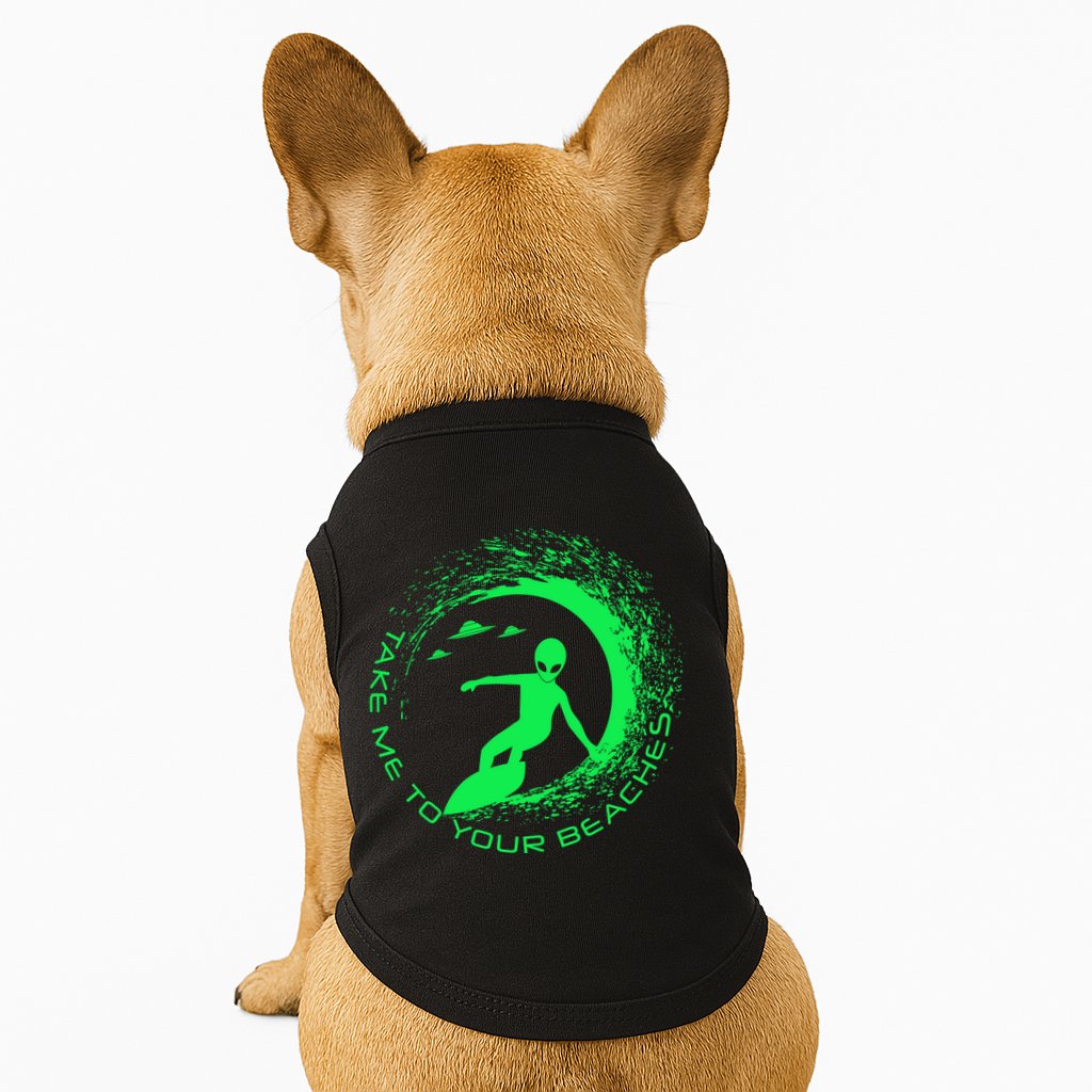 Take Me To Your Beaches Alien Doggie Tank