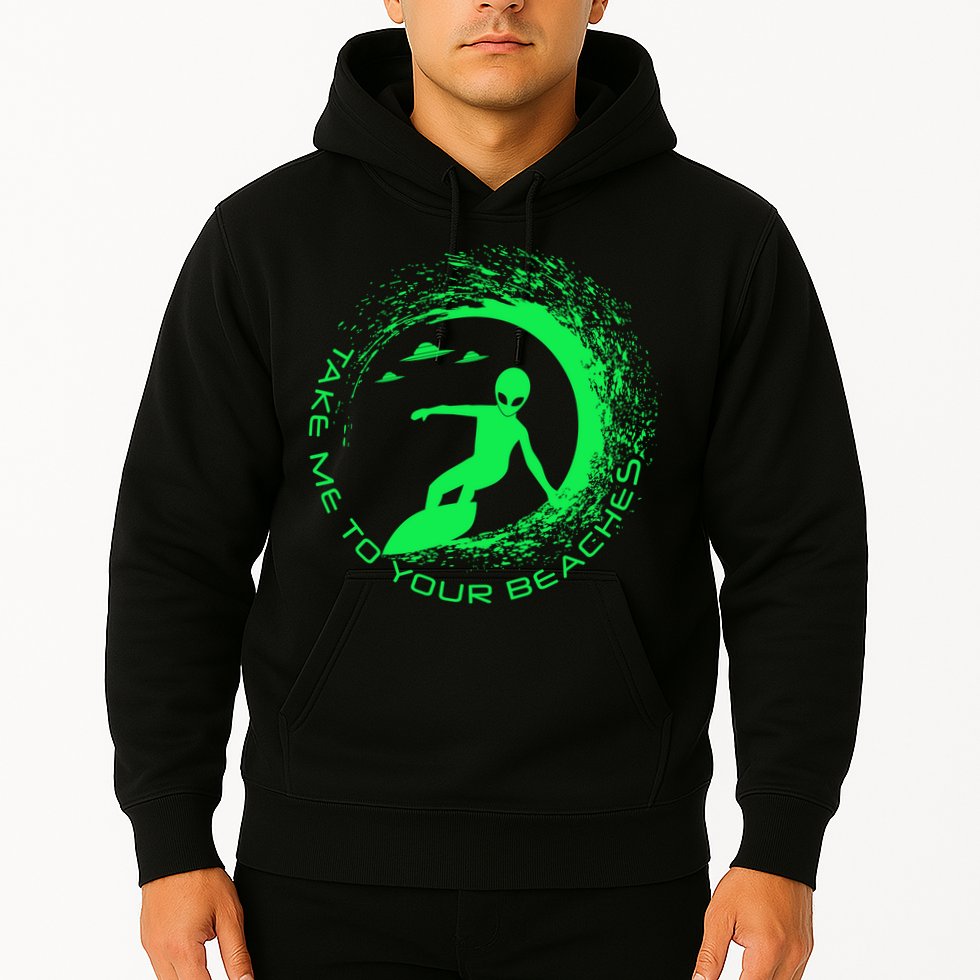 Take Me To Your Beaches Alien Hoodie