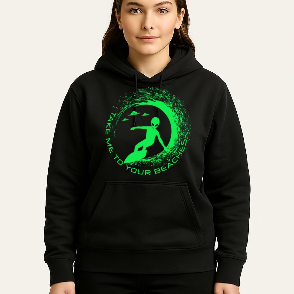 Take Me To Your Beaches Alien Hoodie