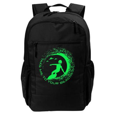 Take Me To Your Beaches Alien Daily Commute Backpack