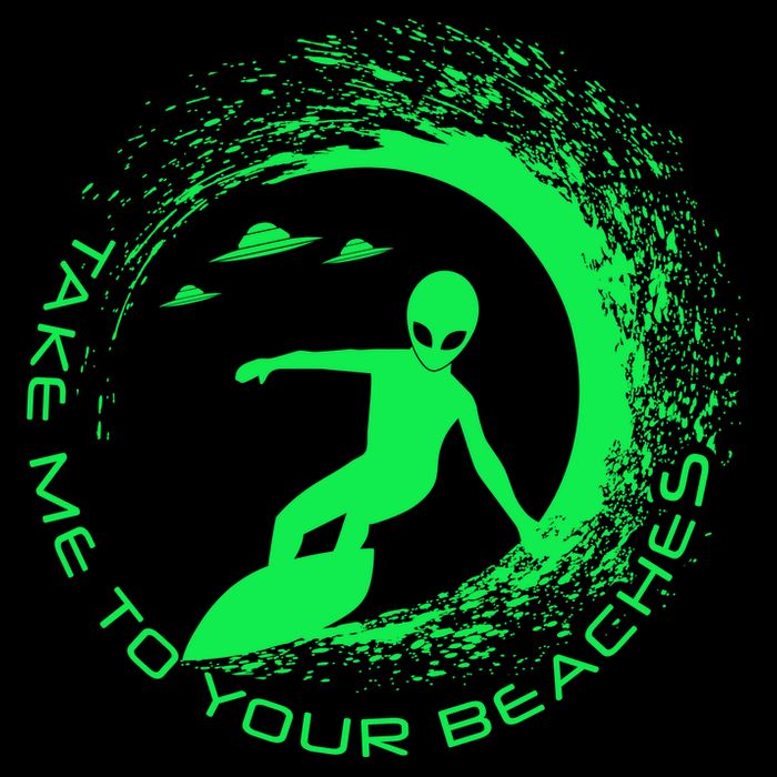 Take Me To Your Beaches Alien 7-Panel Snapback Hat