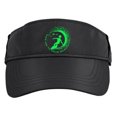 Take Me To Your Beaches Alien Adult Drive Performance Visor