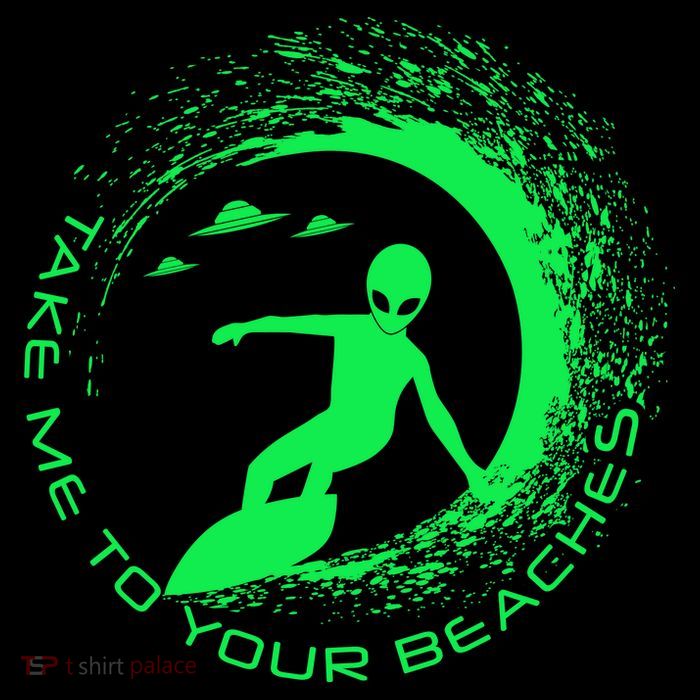 Take Me To Your Beaches Alien Magnet