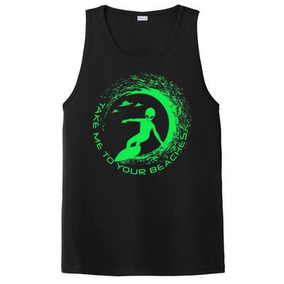 Take Me To Your Beaches Alien PosiCharge Competitor Tank