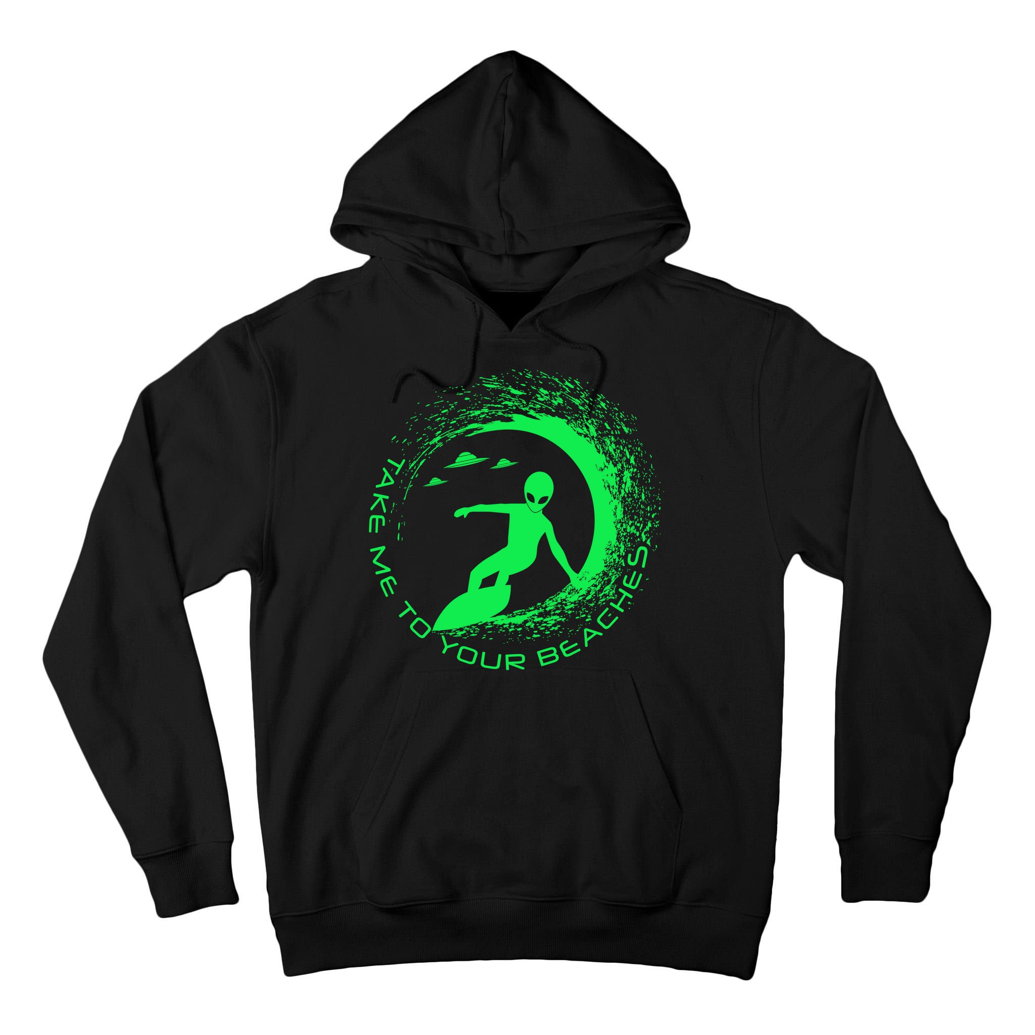 Take Me To Your Beaches Alien Tall Hoodie